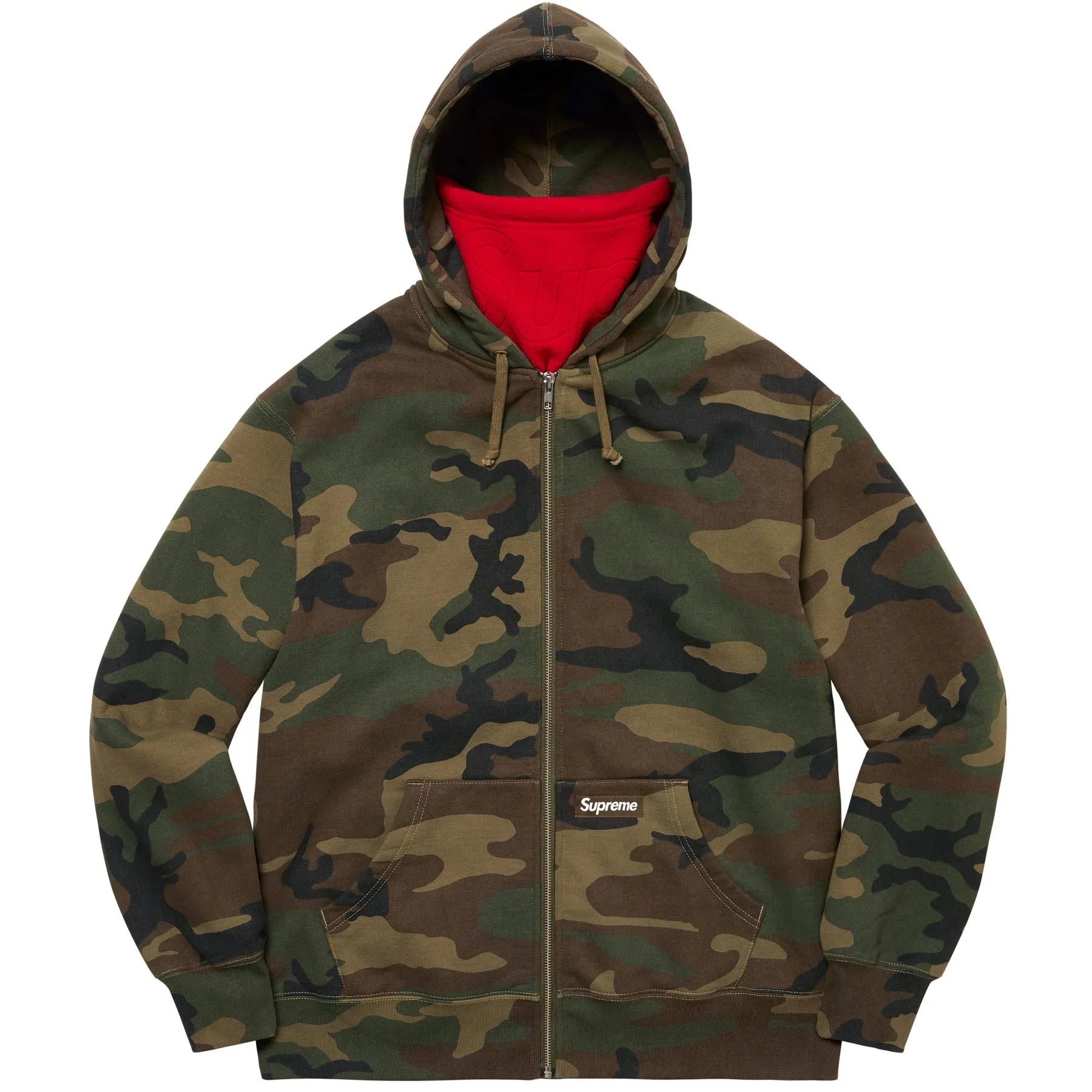 Double Hood Facemask Zip Up Hooded Sweatshirt view 19